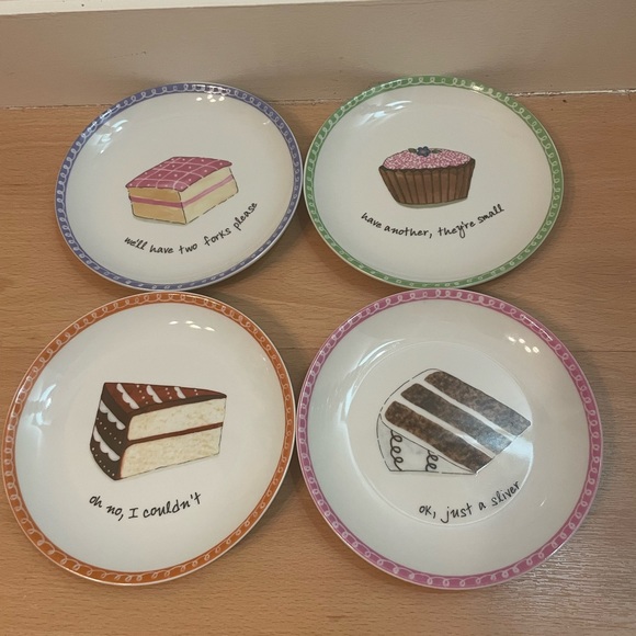 Boston Warehouse Dining Dessert Excuses Plate Set 202 Nancy Green